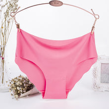 Ice Silk Seamless Wavy Edge Sexy Candy Color Panties