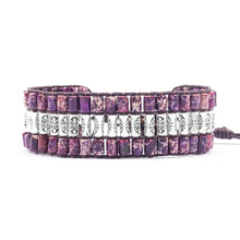 Purple Vintage Bohemian Style Cylindrical Braided Bracelet