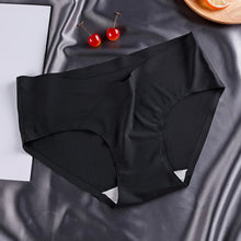 Female Plus Size Low Waist Seamless Ice Silk Briefs