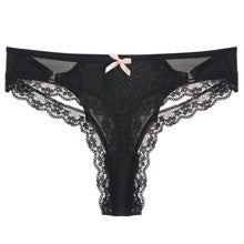 Cross-cut hollow bow panties