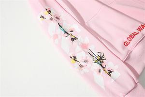 Sakura Arrow Print Hooded Hoodie for Men and Women