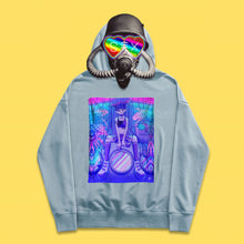 Essential hoodie with inkjet steam wave