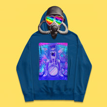 Essential hoodie with inkjet steam wave