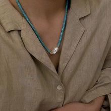 Design Natural Baroque Pearl Natural Turquoise Necklace