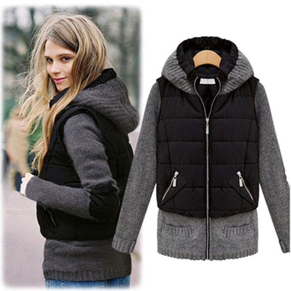 Down padded hoodie