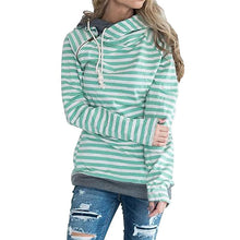 Striped Panel Hoodie Sweatshirt