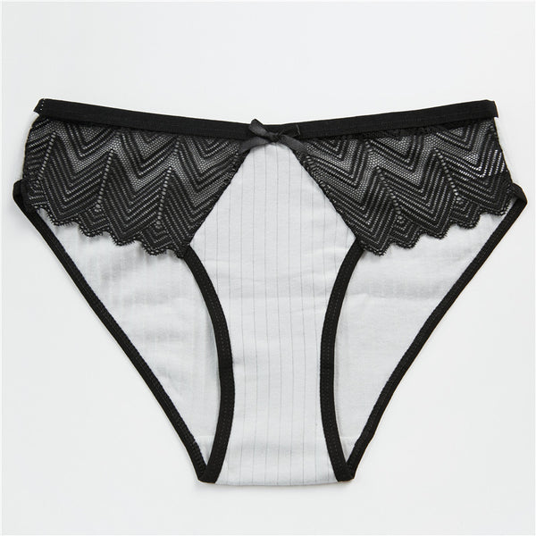 Low waist girlie lace panty breathable pink