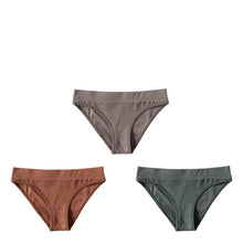 Pure Color Low-waist Threaded Cotton High-stretch Comfortable Women's Panties
