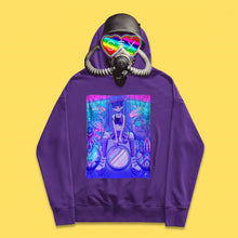 Essential hoodie with inkjet steam wave