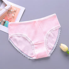 Women's All Cotton Underwear Mid Waist Briefs