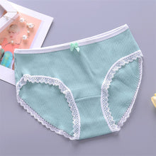 Women's All Cotton Underwear Mid Waist Briefs