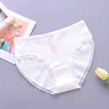 Women's All Cotton Underwear Mid Waist Briefs