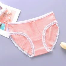 Women's All Cotton Underwear Mid Waist Briefs