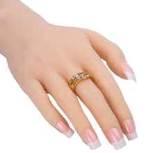 Fashion Inlaid Six Zircon Ring