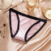 Ultra-thin Ice Silk Briefs Lace Edge Fashion Letter Belt Wisps Empty Women
