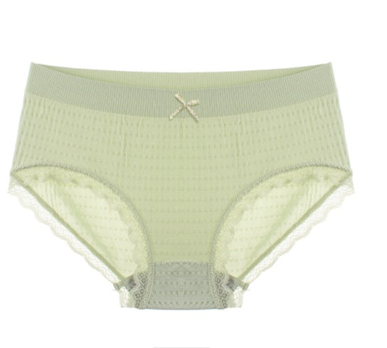 Graphene Bottom Crotch Breathable Panties Female Mid-waist Student Cloud Pants Briefs