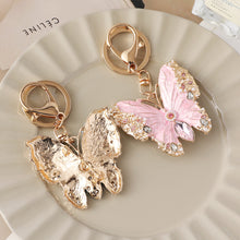 Dual Purpose Enamel Dripping Oil Coat Butterfly Brooch Keychain