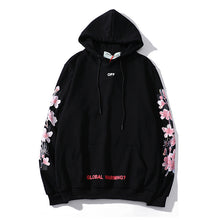 Sakura Arrow Print Hooded Hoodie for Men and Women
