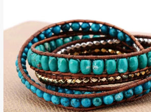Natural Pine Stone Multi-layer Winding Bracelet