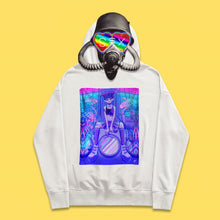 Essential hoodie with inkjet steam wave