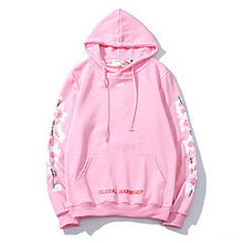 Sakura Arrow Print Hooded Hoodie for Men and Women