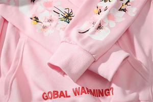 Sakura Arrow Print Hooded Hoodie for Men and Women