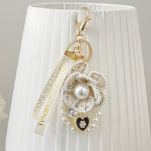 Camellia Key Chain Ribbon Pearl