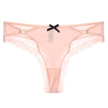 Cross-cut hollow bow panties