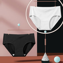 Female Plus Size Low Waist Seamless Ice Silk Briefs