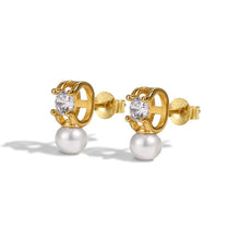 High-grade Shell Pearls Sterling Silver Ear Clip Personalized Circle Earrings For Women