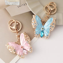 Dual Purpose Enamel Dripping Oil Coat Butterfly Brooch Keychain