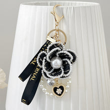 Camellia Key Chain Ribbon Pearl