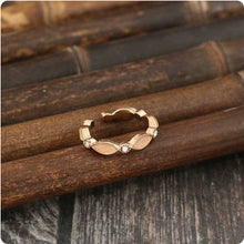 Oval Gemstone Inlaid Alloy Open Adjustable Ring