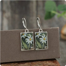 Minority Fashion Rectangular Epoxy Flowers Alloy Ear Clip