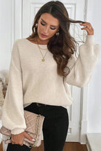 Women's Knitted Backless Bow Drop-shoulder Sweater