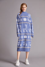 Long knit dress for women