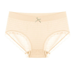 Graphene Bottom Crotch Breathable Panties Female Mid-waist Student Cloud Pants Briefs