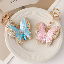 Dual Purpose Enamel Dripping Oil Coat Butterfly Brooch Keychain
