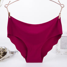 Ice Silk Seamless Wavy Edge Sexy Candy Color Panties