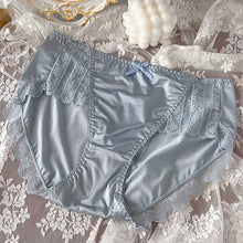 Skin-friendly Ice Silk Underwear Lace Edge Comfortable Satin Underwear Sheath Sexy Seamless Underwear Simple