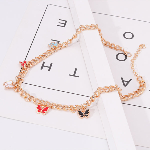 Women's Alloy Butterfly Necklace