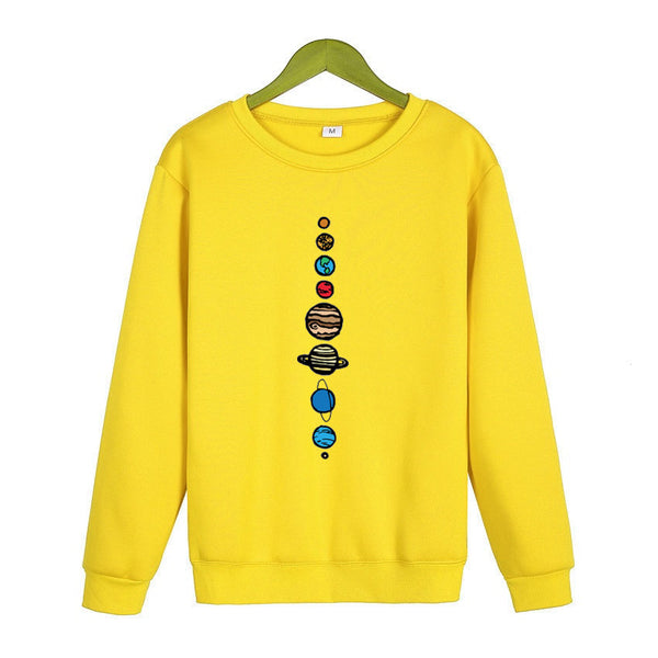 Planetary collar hoodie