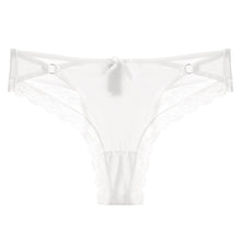 Cross-cut hollow bow panties