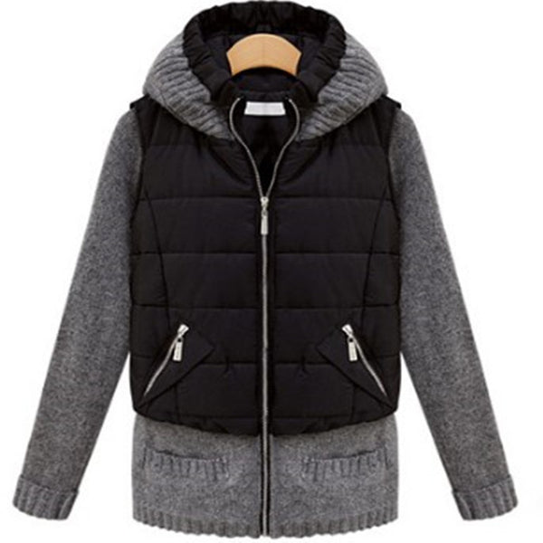 Down padded hoodie