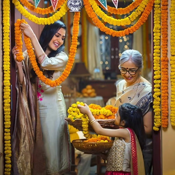 Diwali French Marigold Halloween Day Of The Dead Wedding Flower Strip