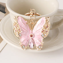 Dual Purpose Enamel Dripping Oil Coat Butterfly Brooch Keychain