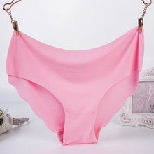 Ice Silk Seamless Wavy Edge Sexy Candy Color Panties