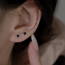 Sterling Silver Rose Ear Studs Sleep Free Special-interest Design Advanced