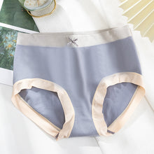 Ladies Seamless Panties Enlarged Briefs Mid-high Waist Bow Graphene Cotton Crotch