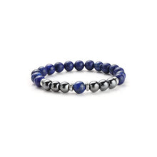 Tigereye Haematite Unisex Silver-strip Bracelet